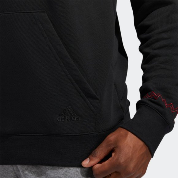 adidas DON Issue #2 Hoodie Sweatshirt Black Red - Picture 6 of 12